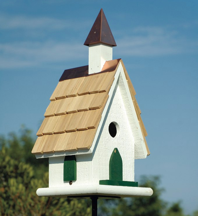 Country Wildwood Church Birdhouse